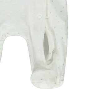 Dors-bien en velours imprimé pois pour bébé prématuré 