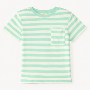 T-shirt manches courtes à rayures en éponge pour garçon 