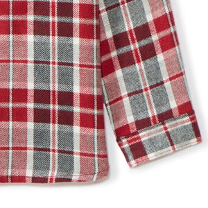 Langemouwenhemd met ruitpatroon en kap voor babyjongens 