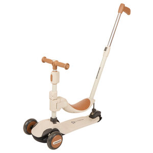 Groeiend 2-in-1 loopfiets - Ecru en Bruin 