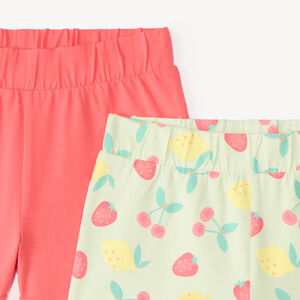 Set van 2 unites jersey shorts + fantasiedruk voor meisjes 