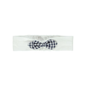 Bandeau avec noeud imprimé carreaux de Vichy pour bébé fille 