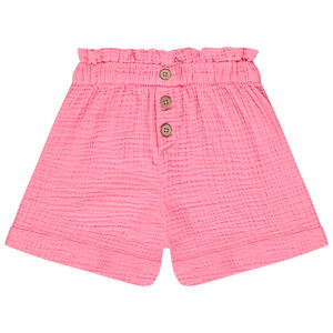 Short in katoenen gaas overdye voor meisjes 