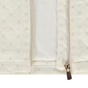 Jas in fleece fantasie voor baby meisje 