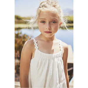 Robe de cérémonie en broderie anglaise pour fille 