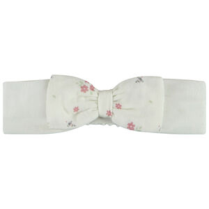 Fantasie hoofdband met knoop en bloemenprint voor baby meisje 