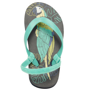 Tongs print perroquet pour garçon avec lanière selon l'âge 