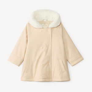Parka meisjesbaby gevoerd met sherpa en capuchon 