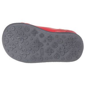 Bottillons rouges en cuir à lacets  