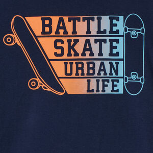 T-shirt met korte mouwen, grote fantasieprint, voor jongens 