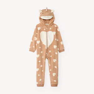 Surpyjama van sherpa eenhoorn voor meisjes 