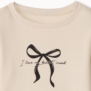 Sweatshirt in fleece met print voor meisjes 