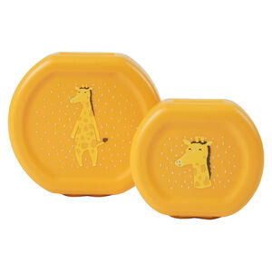 Set van 2 snackdoosjes met Clip Mr Giraffe 
