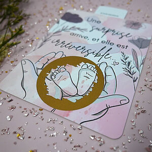 Carte à gratter "Je suis enceinte !" 