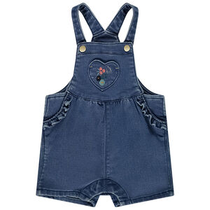 Korte jeanssalopette voor meisjes 