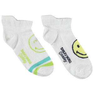 Lot de 2 paires de chaussettes courtes motif SmileyWorld jacquard 