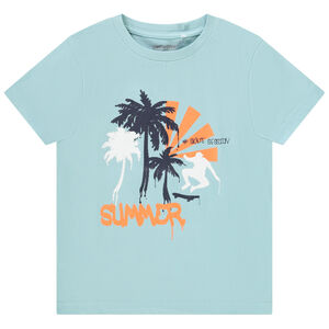 T-shirt met korte mouwen in jersey met print voor jongen 