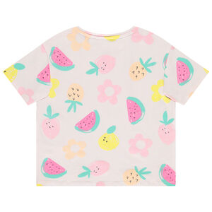 Korte mouwen T-shirt met fantasieprint meisjes 