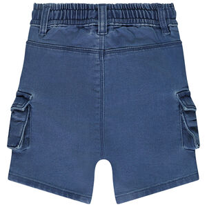 Bermuda denimlook met cargozakken voor babyjongen 