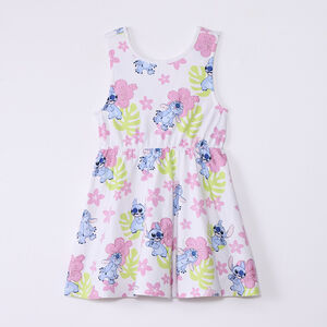Mouwloze jurk met Stitch Disney print en zwemrug voor meisjes 