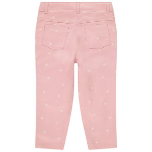 Pantalon slim imprimé et doublé jersey pour bébé fille 