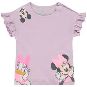 T-shirt manches courtes en jersey print Mickey Disney pour bébé fille 