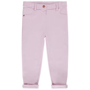 Jegging uni à bouton gravé 