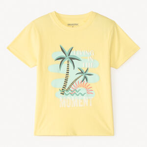 T-shirt met korte mouwen met palmprint voor jongens 