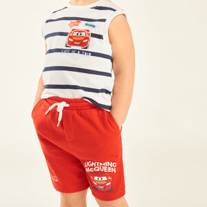 Korte set van 2 delen: mouwloos shirt + short Flash McQueen Cars Disney-Pixar voor baby jongen 