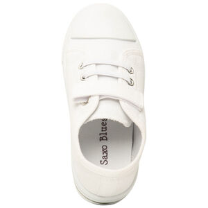 Baskets basses en toile à lacets élastiques + velcro pour garçon 