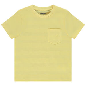 T-shirt manches courtes uni effet bandes texturées garçon 