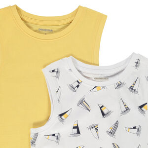Set van 2 jongens tanktops in jersey 