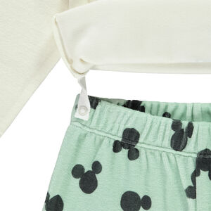 Pyjama velours Mickey Disney pour bébé garçon avec finitions différentes selon l'âge 