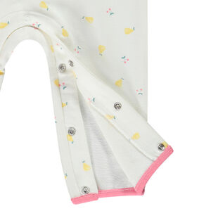 Combinaison longue imprimé poires/cerises pour bébé fille 