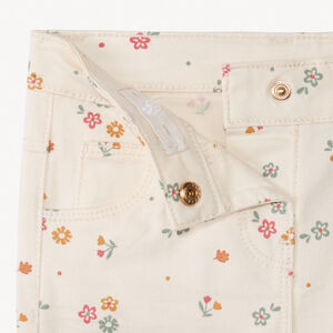 Twillbroek met bloemenprint voor meisjes 