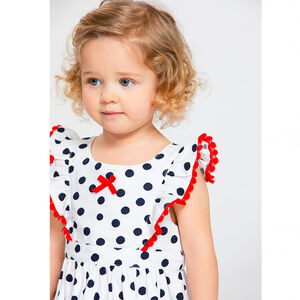 Robe manches volantées et dos ouvert pour bébé fille 