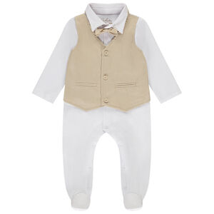 Pyjama 2-in-1 gilet + vlinderdas voor baby jongen 