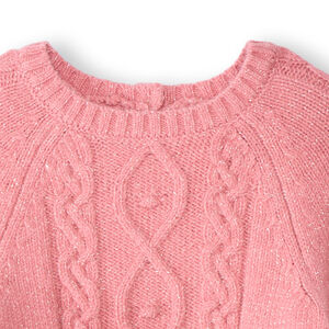 Gebreide effen ponchotruie voor babymeisje 