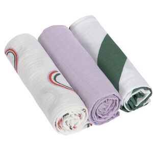 Set van 3 Tetra doeken 85x85cm Happy Rascals Lavendel 