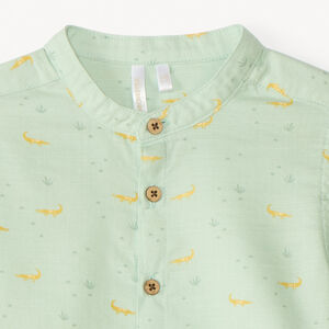 Korte mouwen krokodil bedrukt shirt voor jongens 