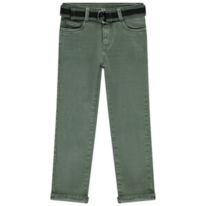 Jean droit avec ceinture amovible garçon 