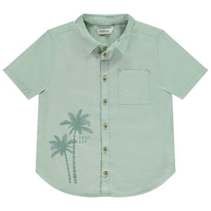 Chemise manches courtes avec print palmiers fantaisie pour garçon 