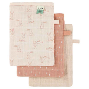 Washandjes in tetra Rosy Rabbit 3stks 