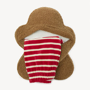 Rangepyjama biscuit de Noël in sherpa jongens 