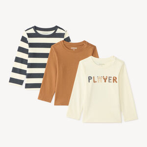 Set van 3 langarm t-shirts voor babyjongens 