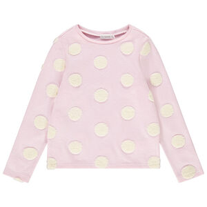 Pull en tricot imprimé en relief fantaisie fille 