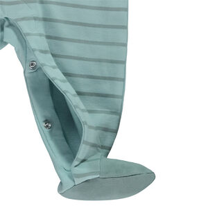 Dors-bien molleton rayé broderie tigre pour bébé garçon 