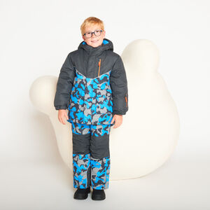Skibroek met camouflageprint en afneembare bretellen voor jongens 
