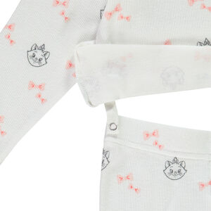 2-delige pyjama van geribde jersey met Disney Marie-print voor babymeisjes 