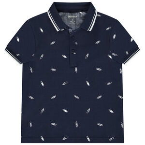 Polo met korte mouwen met fantasieprint voor jongens 